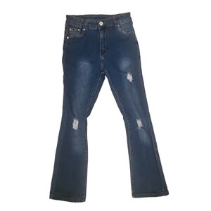 Girls Ripped Bell Jeans